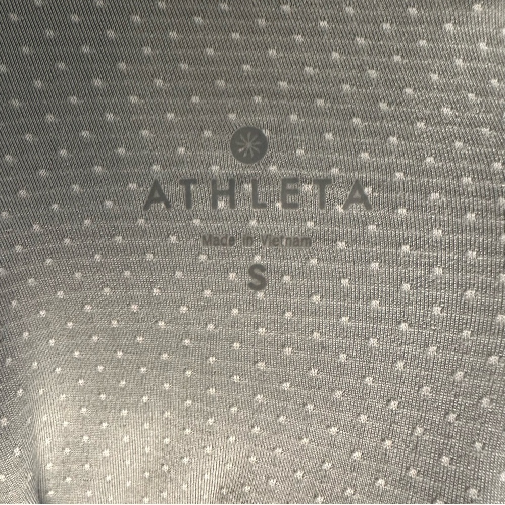 Athleta Pullover Women's Small Gray White Striped Hoodie Long Sleeve - Picture 10 of 12